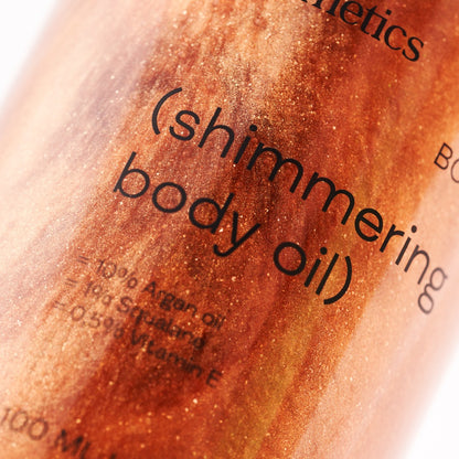 Shimmering body oil