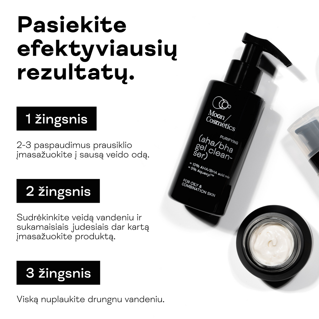 Rūgštinis veido prausiklis nuo spuogų