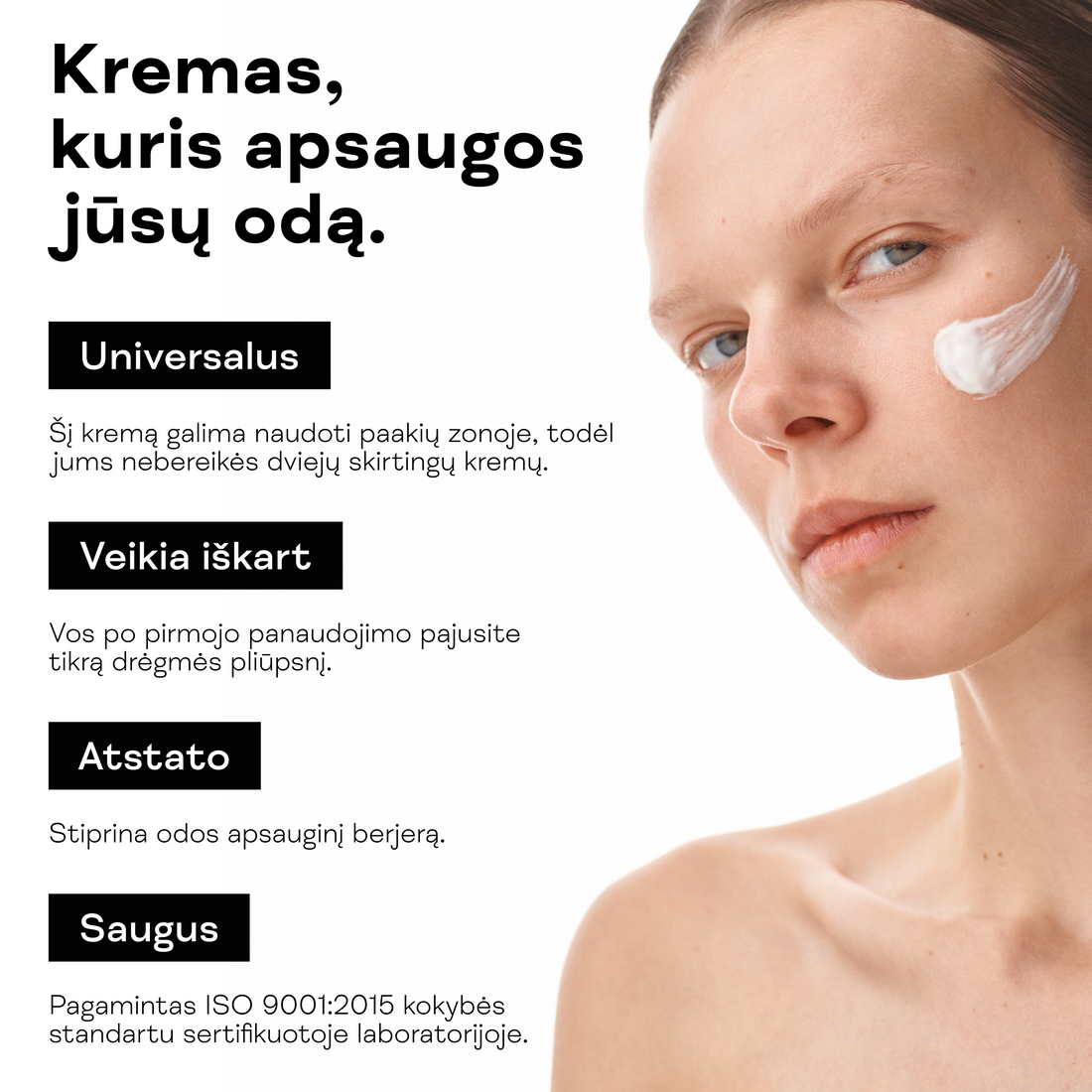 Maitinamasis veido kremas su keramidais